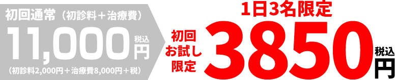 一日3名限定3580円